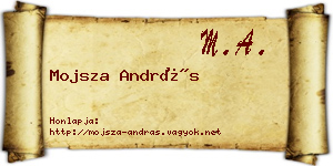 Mojsza András névjegykártya