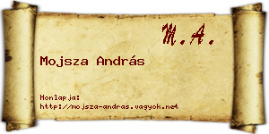 Mojsza András névjegykártya